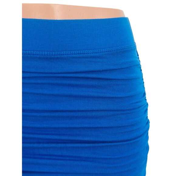 Vintage Victoria's Secret X Moda International Blue Ruched Bodycon Mini Skirt - Picture 5 of 16